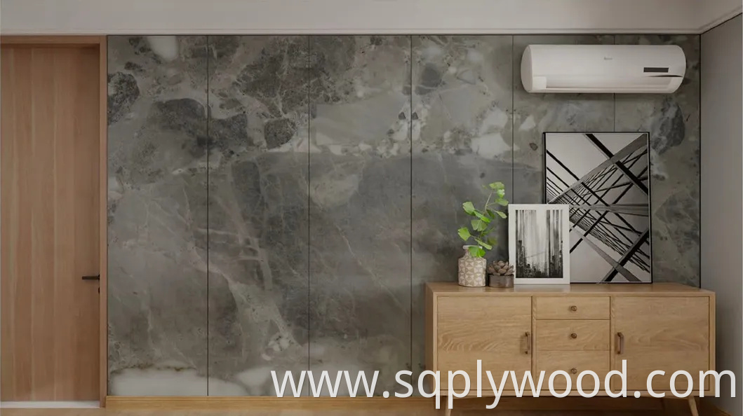 Marble Color UV Sheet High Gloss Pet Coated Melamine MDF